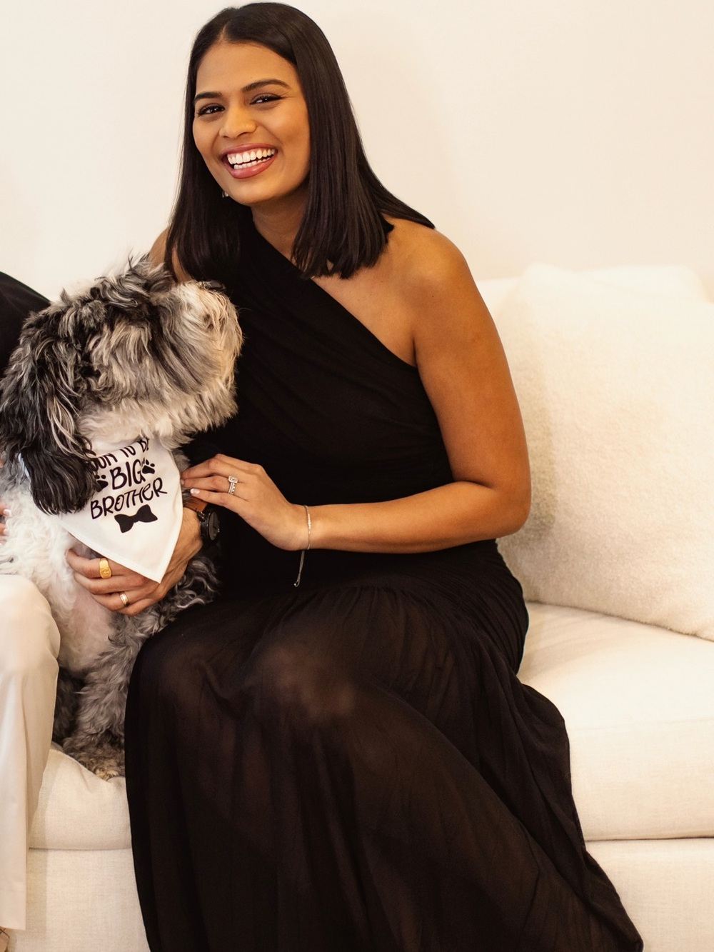 Black Ruched One-Shoulder Maxi Dress